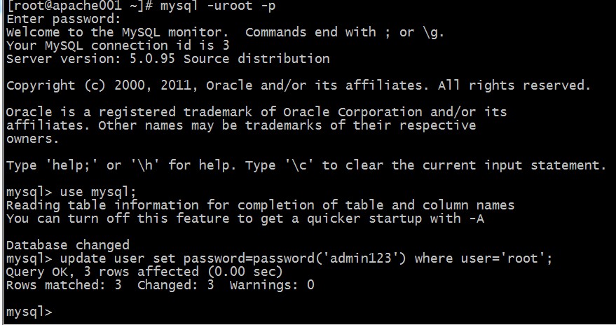 CentOS下MySQL忘记root密码解决方法